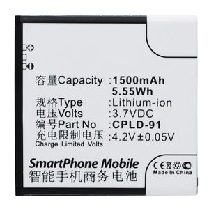 Batteries N Accessories BNA-WB-L3234 Cell Phone Battery - Li-Ion, 3.7V, 1500 mAh, Ultra High Capacity Battery - Replacement for Coolpad CPLD-91 Battery