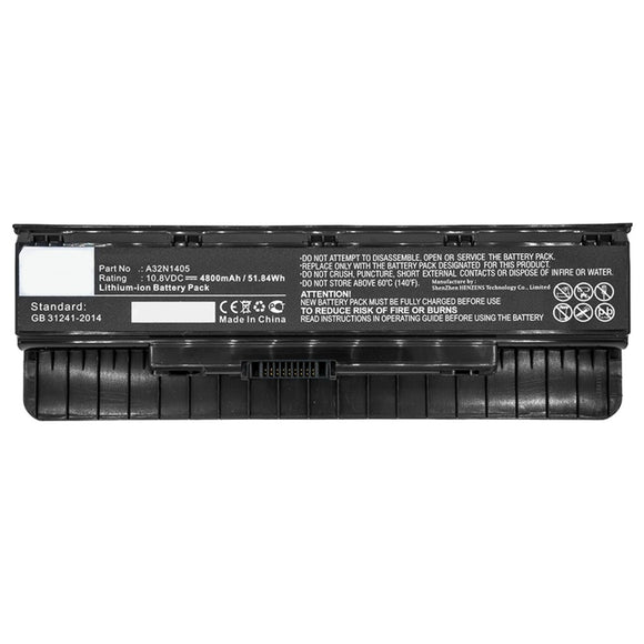 Batteries N Accessories BNA-WB-L10430 Laptop Battery - Li-ion, 10.8V, 4800mAh, Ultra High Capacity - Replacement for Asus A32LI9H Battery