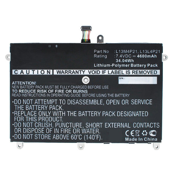 Batteries N Accessories BNA-WB-P4615 Laptops Battery - Li-Pol, 7.4V, 4600 mAh, Ultra High Capacity Battery - Replacement for Lenovo 121500224 Battery