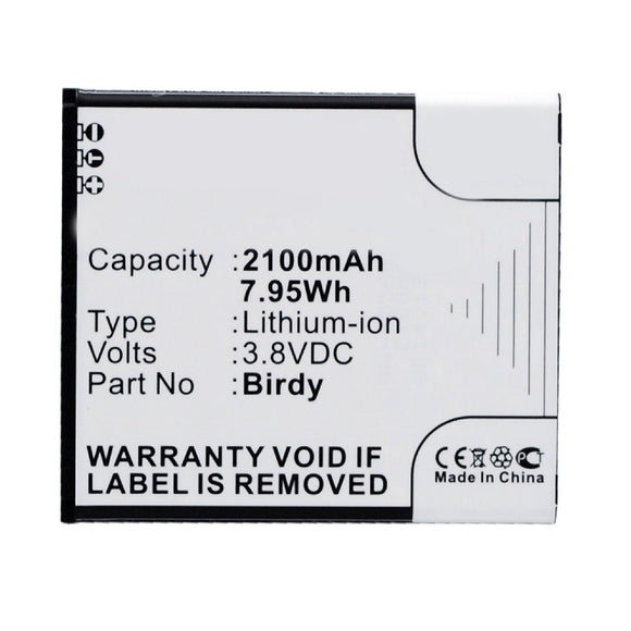 Batteries N Accessories BNA-WB-L3478 Cell Phone Battery - Li-Ion, 3.8V, 2100 mAh, Ultra High Capacity Battery - Replacement for NGM Birdy Battery