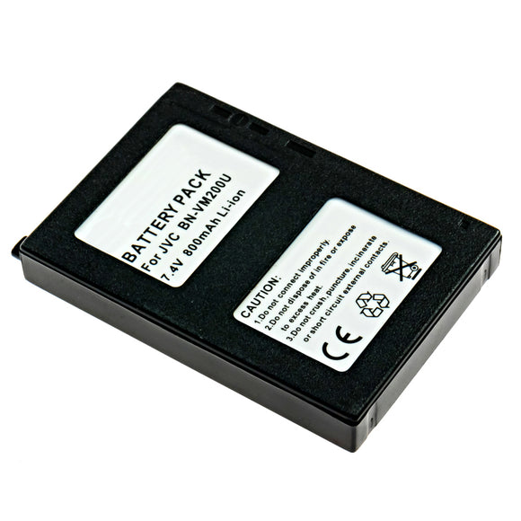 Batteries N Accessories BNA-WB-BNVM200 Camcorder Battery - li-ion, 7.4V, 800 mAh, Ultra High Capacity Battery - Replacement for JVC BN-VM200 Battery