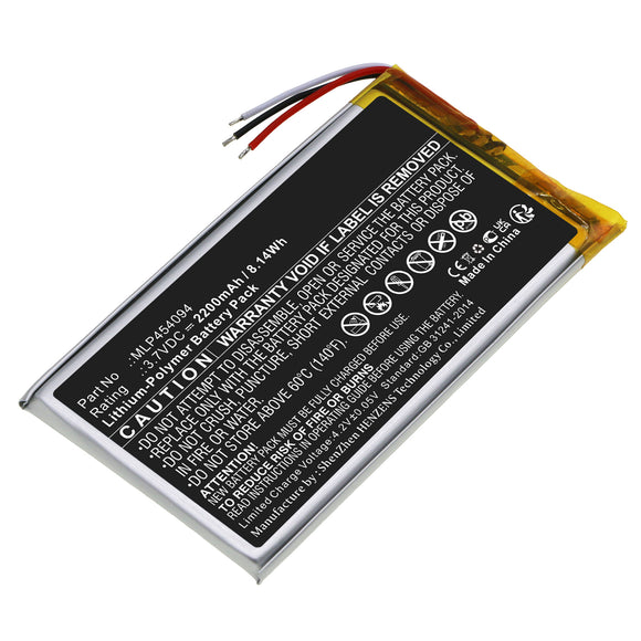 Batteries N Accessories BNA-WB-P18178 GPS Battery - Li-Pol, 3.7V, 2200mAh, Ultra High Capacity - Replacement for Rand McNally MLP454094 Battery