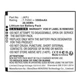 Batteries N Accessories BNA-WB-L18377 Data Battery - Li-ion, 7.7V, 3500mAh, Ultra High Capacity - Replacement for Sunmi JKPJ Battery