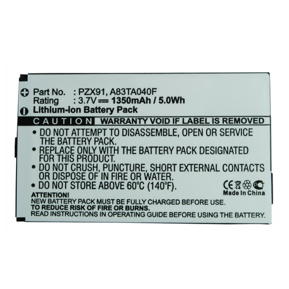 Batteries N Accessories BNA-WB-L16821 Cell Phone Battery - Li-ion, 3.7V, 1350mAh, Ultra High Capacity - Replacement for PHAROS PZX91 Battery