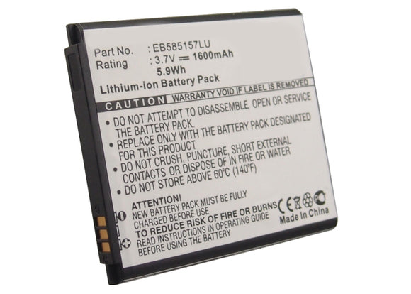 Batteries N Accessories BNA-WB-L3593 Cell Phone Battery - Li-Ion, 3.7V, 1600 mAh, Ultra High Capacity Battery - Replacement for Samsung EB585157LU Battery