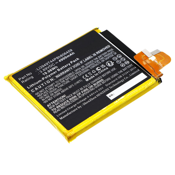 Batteries N Accessories BNA-WB-P19111 Cell Phone Battery - Li-Pol, 3.89V, 4900mAh, Ultra High Capacity - Replacement for ZTE Li3949T44P8h806459 Battery
