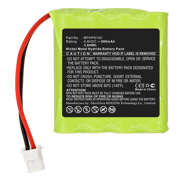 Batteries N Accessories BNA-WB-H14189 Equipment Battery - Ni-MH, 4.8V, 800mAh, Ultra High Capacity - Replacement for Velleman BPHPS140 Battery