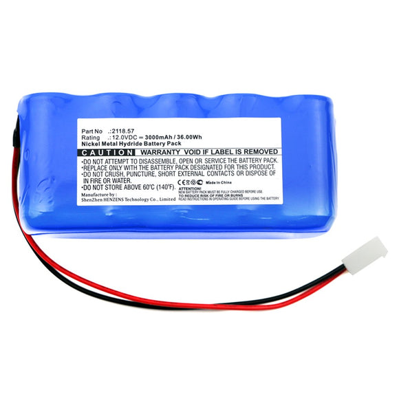 Batteries N Accessories BNA-WB-H10271 Equipment Battery - Ni-MH, 12V, 3000mAh, Ultra High Capacity - Replacement for AEMC 2118.57 Battery