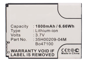 Batteries N Accessories BNA-WB-L3318 Cell Phone Battery - Li-Ion, 3.8V, 1800 mAh, Ultra High Capacity Battery - Replacement for HTC 35H00209-04M Battery