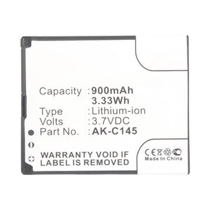 Batteries N Accessories BNA-WB-L15549 Cell Phone Battery - Li-ion, 3.7V, 900mAh, Ultra High Capacity - Replacement for Emporia AK-C145 Battery