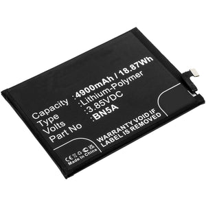 Batteries N Accessories BNA-WB-P14859 Cell Phone Battery - Li-Pol, 3.85V, 4900mAh, Ultra High Capacity - Replacement for Redmi BN5A Battery