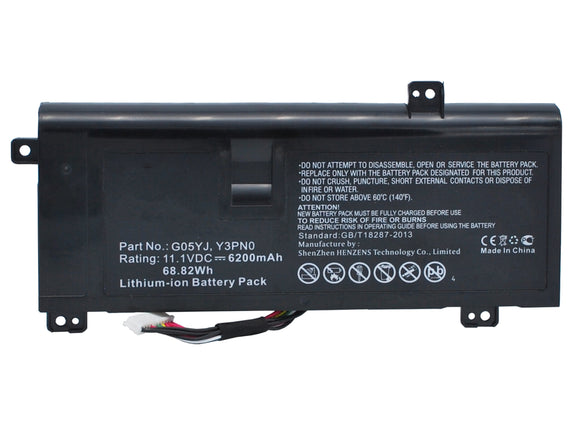 Batteries N Accessories BNA-WB-L4560 Laptops Battery - Li-Ion, 11.1V, 6200 mAh, Ultra High Capacity Battery - Replacement for Dell 8X70T Battery