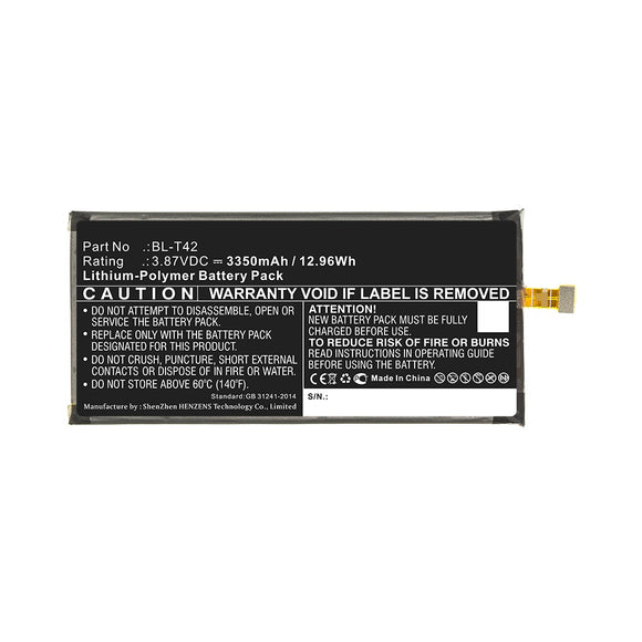 Batteries N Accessories BNA-WB-P12350 Cell Phone Battery - Li-Pol, 3.87V, 3350mAh, Ultra High Capacity - Replacement for LG BL-T42 Battery