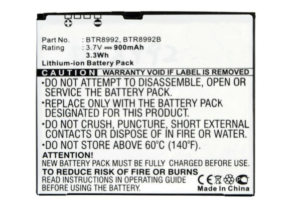 Batteries N Accessories BNA-WB-L3529 Cell Phone Battery - Li-Ion, 3.7V, 900 mAh, Ultra High Capacity Battery - Replacement for Pantech BTR8992 Battery