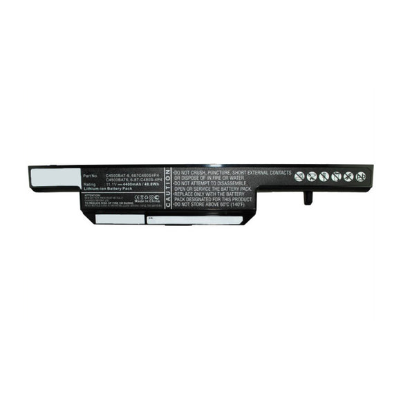 Batteries N Accessories BNA-WB-L15928 Laptop Battery - Li-ion, 11.1V, 4400mAh, Ultra High Capacity - Replacement for Clevo C4500BAT6 Battery
