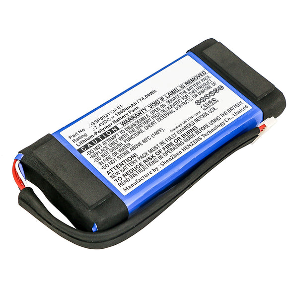 Batteries N Accessories BNA-WB-P8112 Speaker Battery - Li-Pol, 7.4V, 10000mAh, Ultra High Capacity Battery - Replacement for JBL GSP0931134 01 Battery