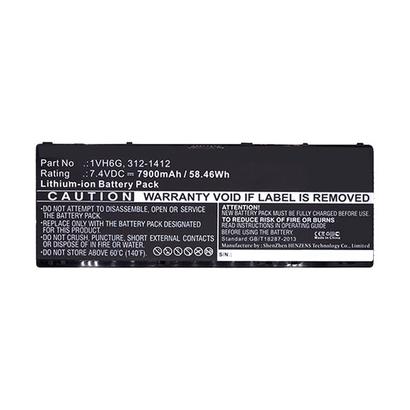 Batteries N Accessories BNA-WB-P10648 Laptop Battery - Li-Pol, 7.4V, 7900mAh, Ultra High Capacity - Replacement for Dell FWRM8 Battery