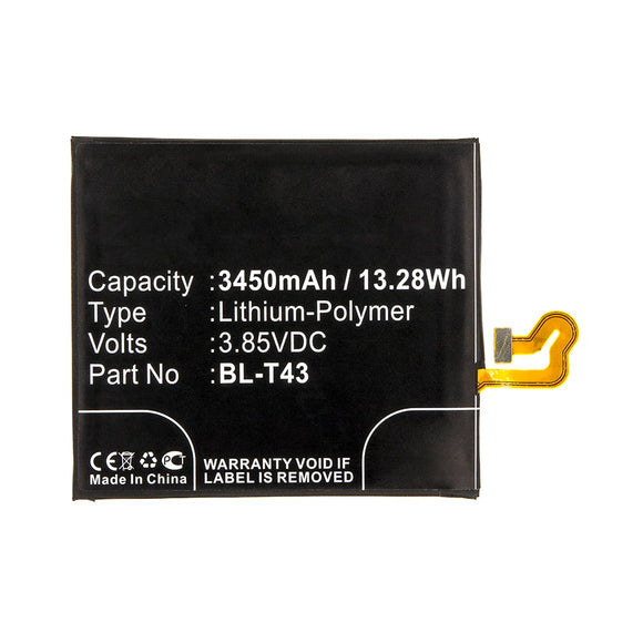 Batteries N Accessories BNA-WB-P12346 Cell Phone Battery - Li-Pol, 3.85V, 3450mAh, Ultra High Capacity - Replacement for LG BL-T43 Battery