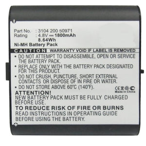 Batteries N Accessories BNA-WB-RNH-023-1.8 Remote Control Battery - Ni-MH, 4.8V, 1800 mAh, Ultra High Capacity Battery - Replacement for Philips 3.1042E+11 Battery