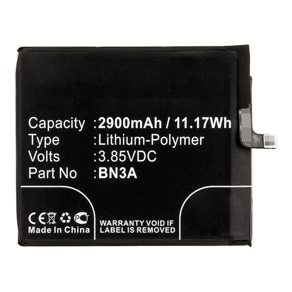 Batteries N Accessories BNA-WB-P14888 Cell Phone Battery - Li-Pol, 3.85V, 2900mAh, Ultra High Capacity - Replacement for Xiaomi BN3A Battery