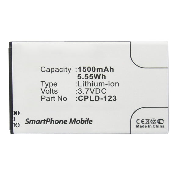 Batteries N Accessories BNA-WB-L10057 Cell Phone Battery - Li-ion, 3.7V, 1500mAh, Ultra High Capacity - Replacement for Coolpad CPLD-123 Battery
