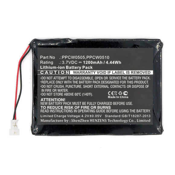 Batteries N Accessories BNA-WB-L13641 Player Battery - Li-ion, 3.7V, 1200mAh, Ultra High Capacity - Replacement for i-Audio PPCW0505 Battery