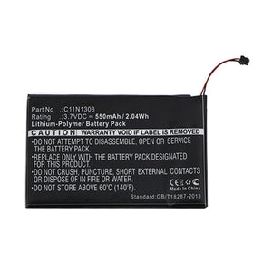 Batteries N Accessories BNA-WB-P16287 Tablet Battery - Li-Pol, 3.7V, 550mAh, Ultra High Capacity - Replacement for Asus C11N1303 Battery