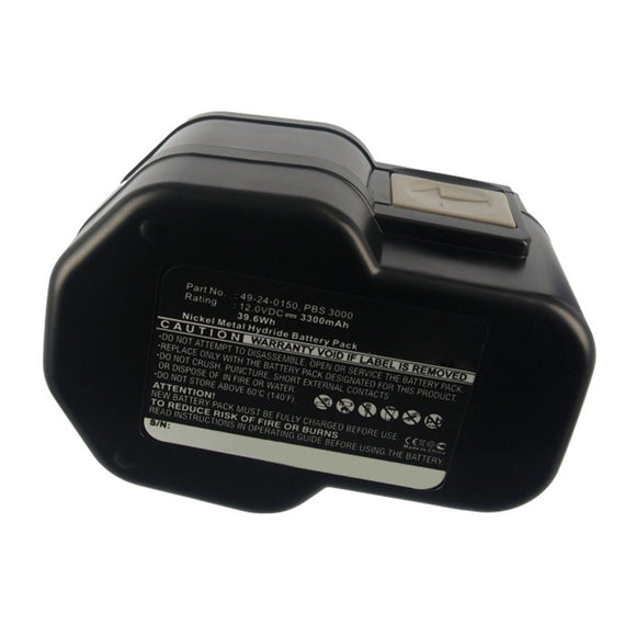 Batteries N Accessories BNA-WB-H15285 Power Tool Battery - Ni-MH, 12V, 3300mAh, Ultra High Capacity - Replacement for Milwaukee 4 932 367 904 Battery