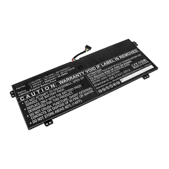Batteries N Accessories BNA-WB-P12700 Laptop Battery - Li-Pol, 7.68V, 6000mAh, Ultra High Capacity - Replacement for Lenovo L16C4PB1 Battery