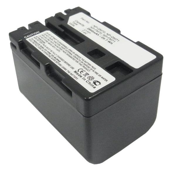 Batteries N Accessories BNA-WB-L9202 Digital Camera Battery - Li-ion, 7.4V, 2800mAh, Ultra High Capacity - Replacement for Sony NP-FM70 Battery
