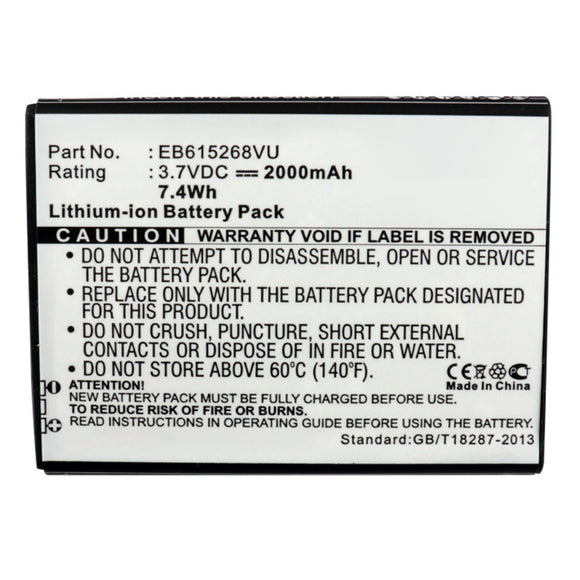 Batteries N Accessories BNA-WB-L13139 Cell Phone Battery - Li-ion, 3.7V, 2000mAh, Ultra High Capacity - Replacement for Samsung GH43-03640B Battery