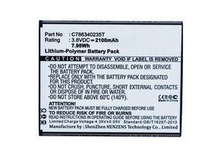 Batteries N Accessories BNA-WB-P3179 Cell Phone Battery - Li-Pol, 3.8V, 2100 mAh, Ultra High Capacity Battery - Replacement for Blu C786340235T Battery
