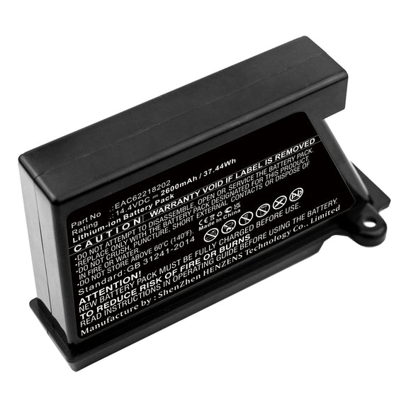 Batteries N Accessories BNA-WB-L8708 Vacuum Cleaner Battery - Li-ion, 14.4V, 2600mAh, Ultra High Capacity - Replacement for LG B056R028-9010, EAC60766101, EAC60766102 Battery