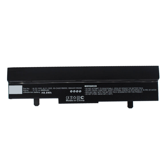 Batteries N Accessories BNA-WB-L15894 Laptop Battery - Li-ion, 10.8V, 4400mAh, Ultra High Capacity - Replacement for Asus AL31-1005 Battery