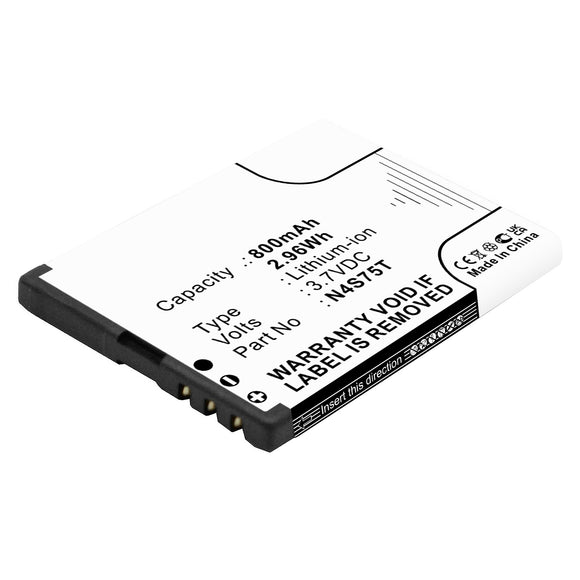 Batteries N Accessories BNA-WB-L8249 Cell Phone Battery - Li-ion, 3.7V, 800mAh, Ultra High Capacity Battery - Replacement for Blu N4S75J, N4S75T Battery