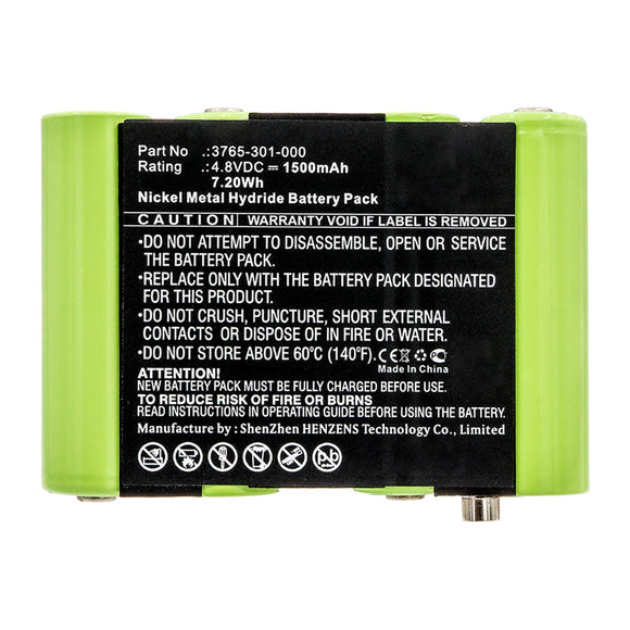 Batteries N Accessories BNA-WB-H16984 Flashlight Battery - Ni-MH, 4.8V, 1500mAh, Ultra High Capacity - Replacement for Pelican 3765-301-000 Battery