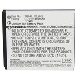 Batteries N Accessories BNA-WB-L8873 Digital Camera Battery - Li-ion, 3.7V, 850mAh, Ultra High Capacity - Replacement for Canon NB-4L Battery