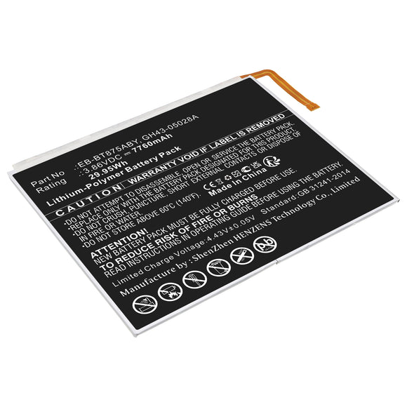 Batteries N Accessories BNA-WB-P18517 Tablet Battery - Li-Pol, 3.86V, 7760mAh, Ultra High Capacity - Replacement for Samsung EB-BT875ABY Battery