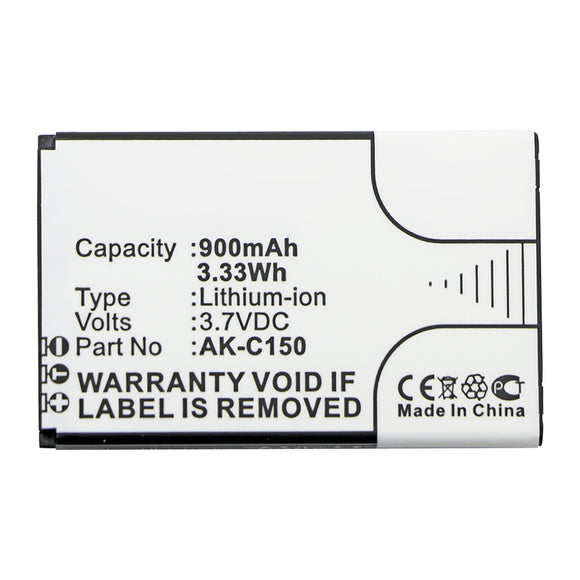 Batteries N Accessories BNA-WB-L15550 Cell Phone Battery - Li-ion, 3.7V, 900mAh, Ultra High Capacity - Replacement for Emporia AK-C150 Battery