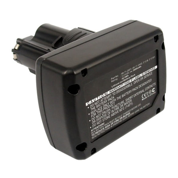 Batteries N Accessories BNA-WB-L16710 Power Tool Battery - Li-ion, 12V, 3000mAh, Ultra High Capacity - Replacement for Milwaukee C12 B Battery