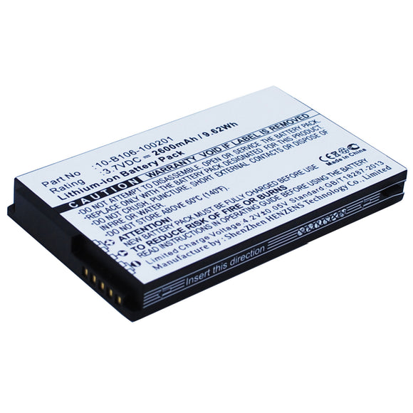 Batteries N Accessories BNA-WB-L1934 Credit Card Reader Battery - Li-Ion, 3.7V, 2600 mAh, Ultra High Capacity Battery - Replacement for Widefly 10-B106-100201 Battery
