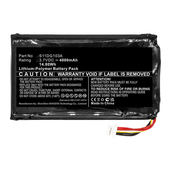 Batteries N Accessories BNA-WB-P13415 Equipment Battery - Li-Pol, 3.7V, 4000mAh, Ultra High Capacity - Replacement for Spectra Precision S11DG103A Battery