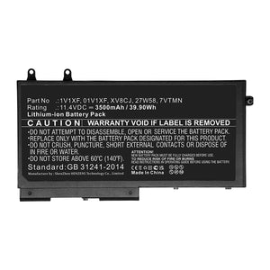 Batteries N Accessories BNA-WB-L15981 Laptop Battery - Li-ion, 11.4V, 3500mAh, Ultra High Capacity - Replacement for Dell XV8CJ Battery