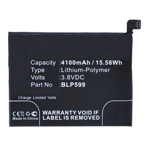 Batteries N Accessories BNA-WB-P3508 Cell Phone Battery - Li-Pol, 3.8V, 4100 mAh, Ultra High Capacity Battery - Replacement for OPPO BLP599 Battery