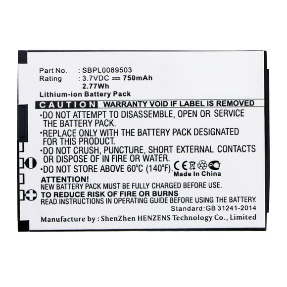 Batteries N Accessories BNA-WB-L16390 Cell Phone Battery - Li-ion, 3.7V, 750mAh, Ultra High Capacity - Replacement for LG SBPL0089503 Battery