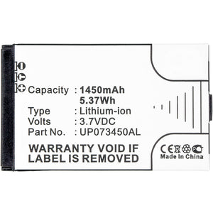 Batteries N Accessories BNA-WB-L3217 Cell Phone Battery - Li-Ion, 3.7V, 1450 mAh, Ultra High Capacity Battery - Replacement for CAT UP073450AL Battery