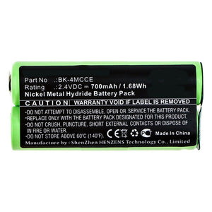 Batteries N Accessories BNA-WB-H8780 Shaver Battery - Ni-MH, 2.4V, 700mAh, Ultra High Capacity - Replacement for Waterpik BK-4MCCE Battery
