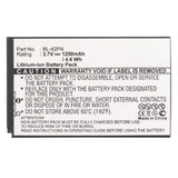 Batteries N Accessories BNA-WB-L12330 Cell Phone Battery - Li-ion, 3.7V, 1250mAh, Ultra High Capacity - Replacement for LG BL-42FN Battery