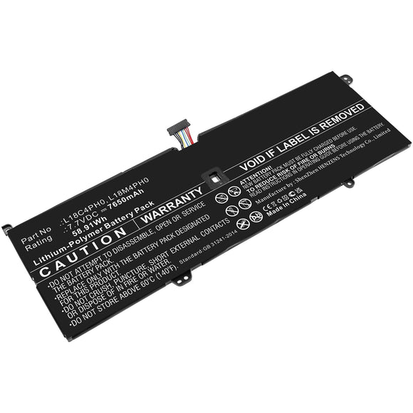 Batteries N Accessories BNA-WB-P17465 Laptop Battery - Li-Pol, 7.7V, 7650mAh, Ultra High Capacity - Replacement for Lenovo L18C4PH0 Battery