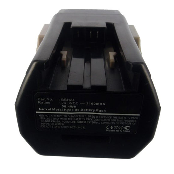 Batteries N Accessories BNA-WB-H15279 Power Tool Battery - Ni-MH, 24V, 2100mAh, Ultra High Capacity - Replacement for Milwaukee BBH24 Battery